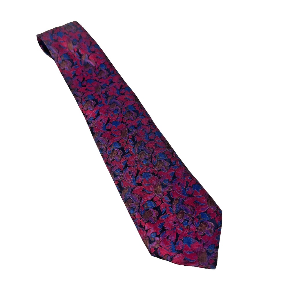 Tino Cosma 100% Silk Men's Tie Lightweight Floral Design‎ Made in Italy